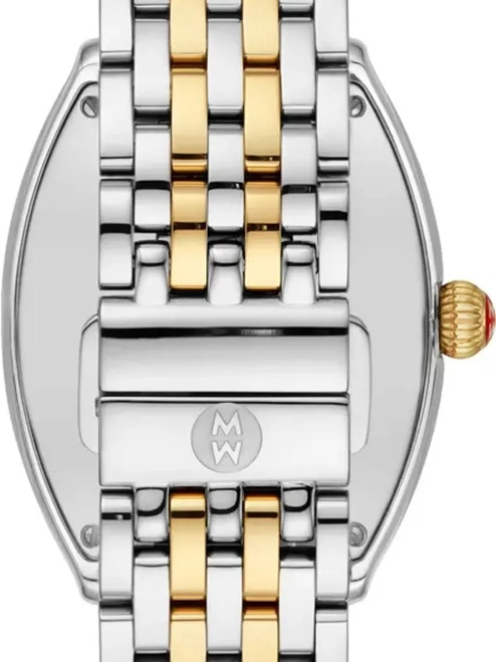 Michele Two-Tone Gold and Silver Mother-of-Pearl Diamond Accent Women's Watch